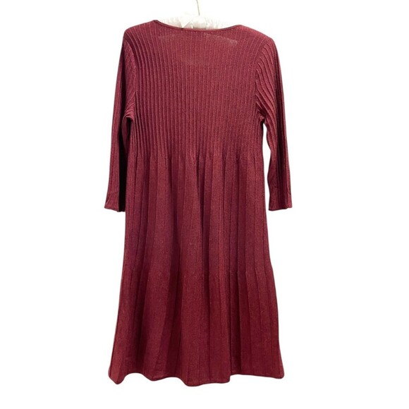 Eileen Fisher Dress Size Petite Small 100% Wool Italian Yarn Rib Release Pleats - Picture 3 of 14